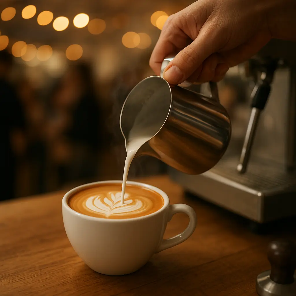 Milch aufschäumen für Latte Art